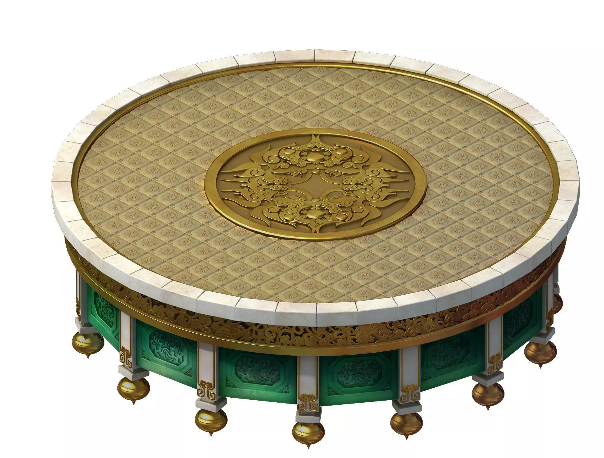 City Architecture - Sightseeing Round Table 3D model_0