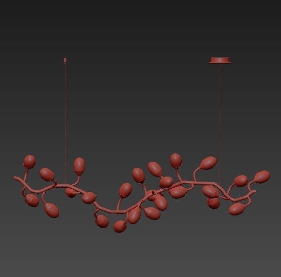 Lotus Chandelier Horizontal 3D model_5