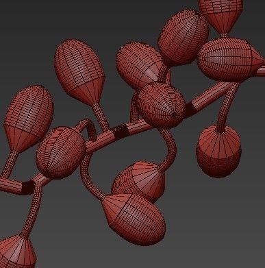 Lotus Chandelier Horizontal 3D model_4