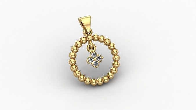  Lumpy Flowers Pendant II 3D print model