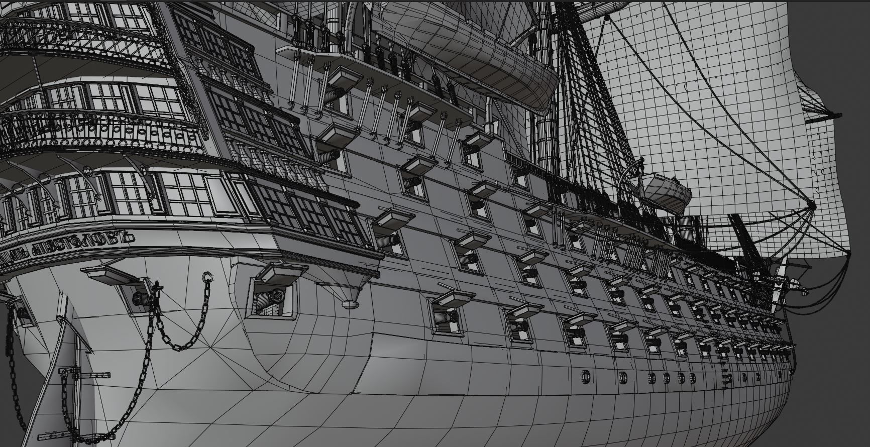 Twelve Apostles 1st line ship 3D model_24