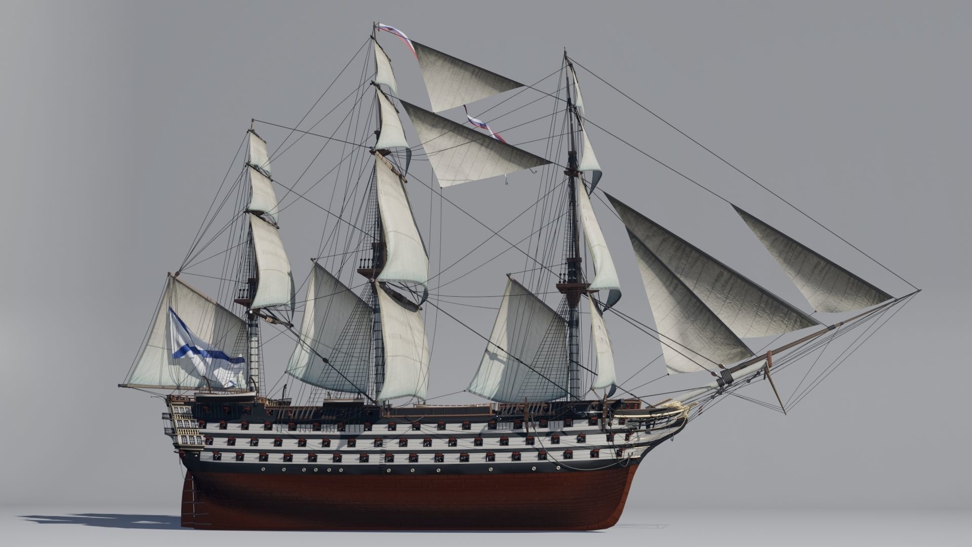 Twelve Apostles 1st line ship 3D model_3