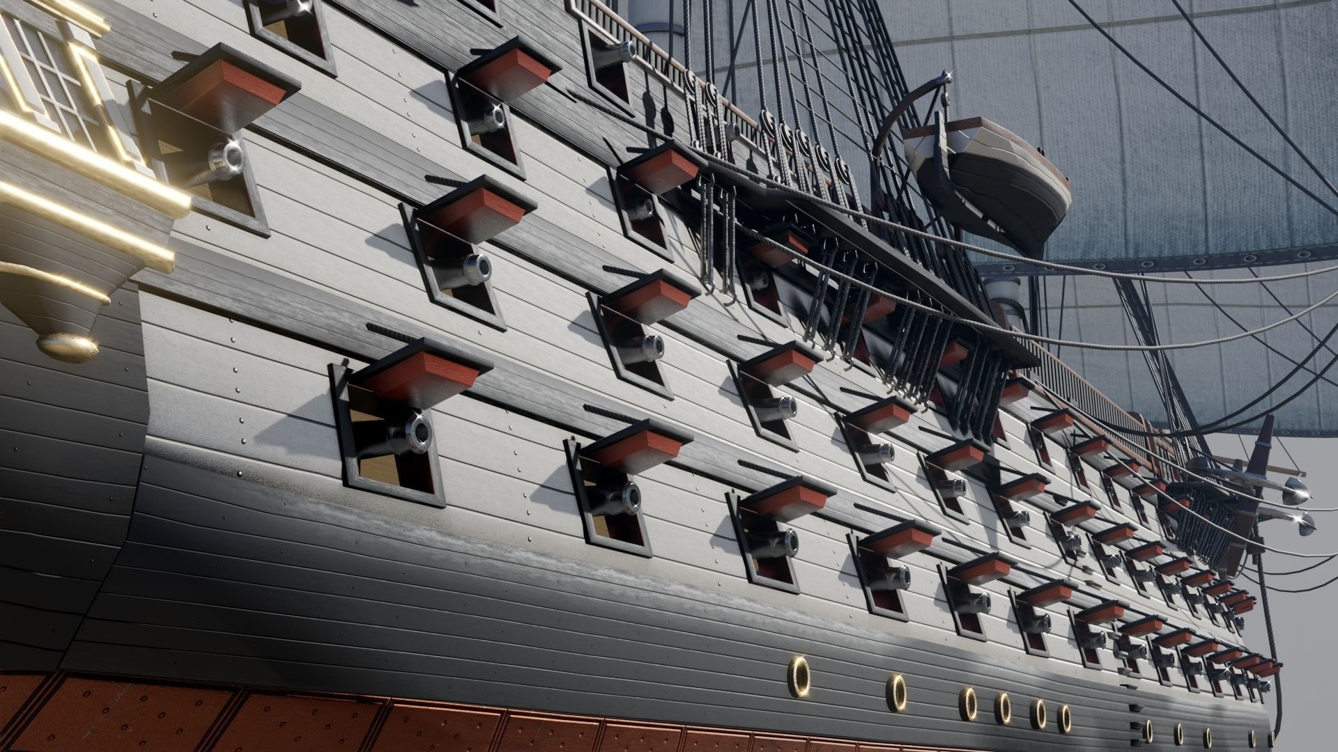 Twelve Apostles 1st line ship 3D model_11