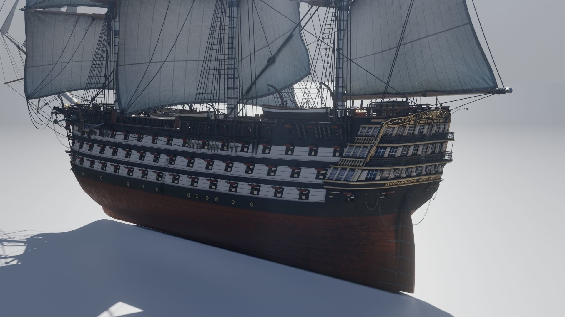 Twelve Apostles 1st line ship 3D model_6