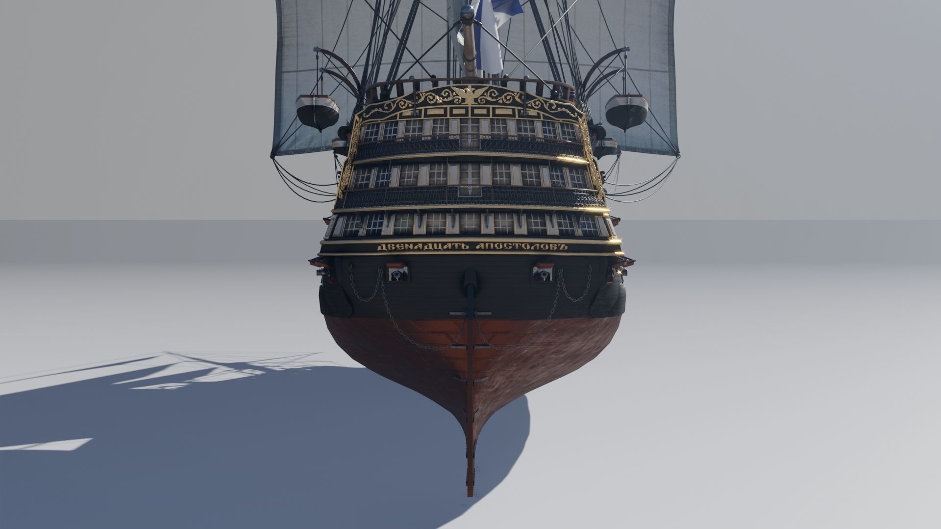 Twelve Apostles 1st line ship 3D model_7