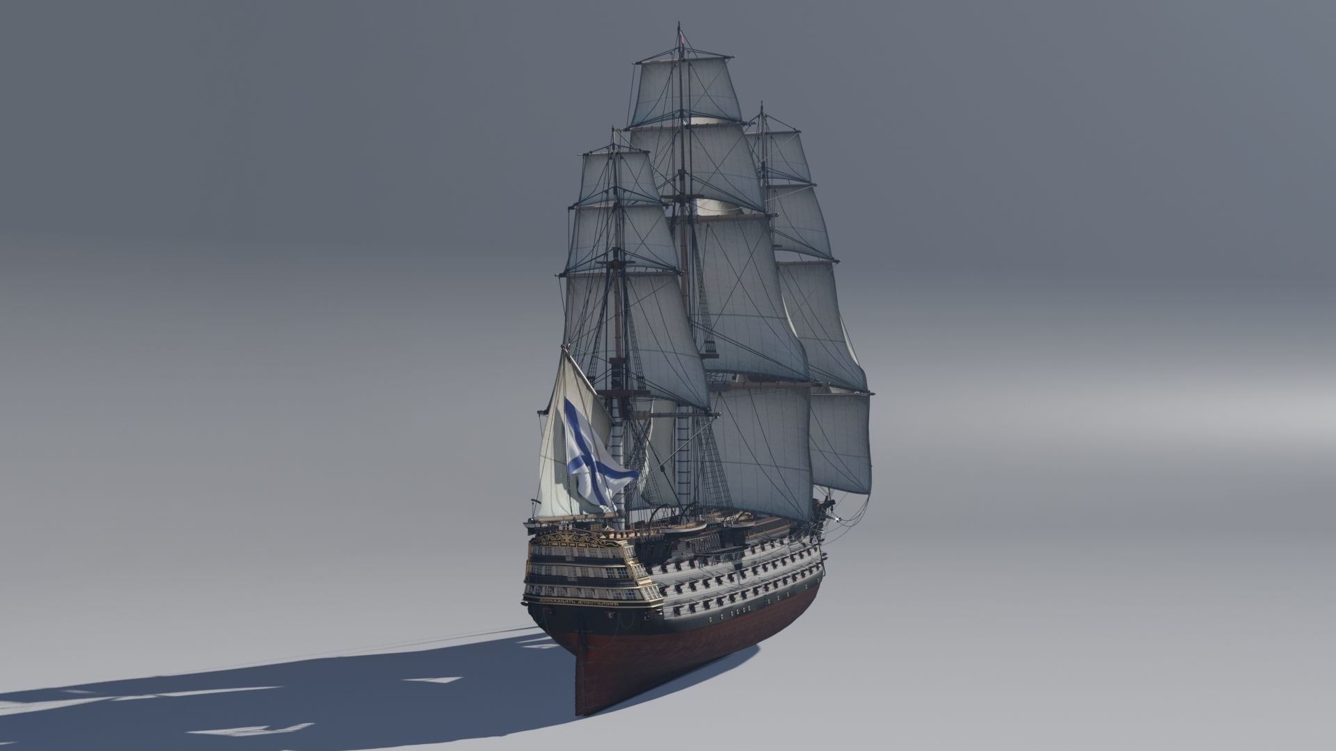 Twelve Apostles 1st line ship 3D model_5