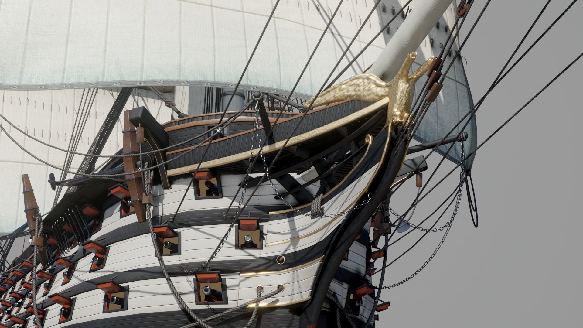 Twelve Apostles 1st line ship 3D model_10