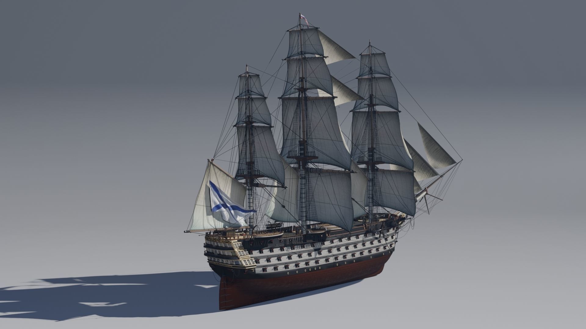 Twelve Apostles 1st line ship 3D model_4