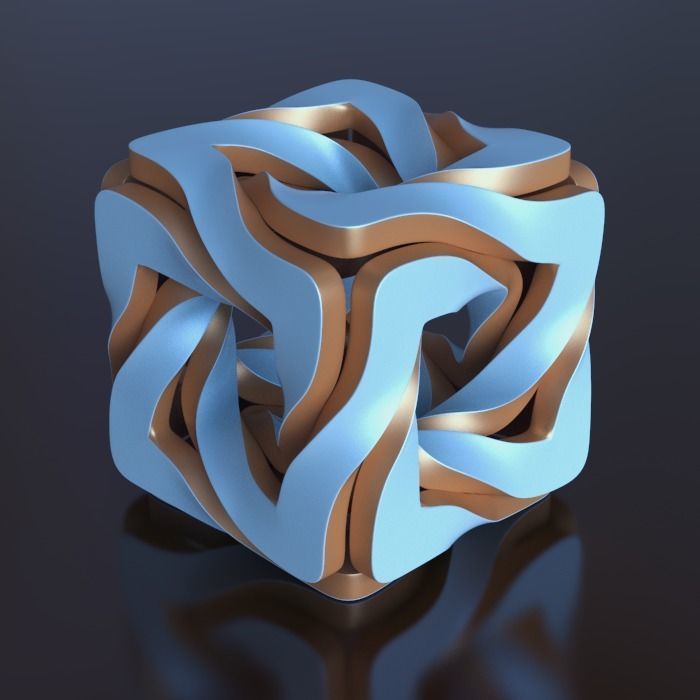 twisted cube 3D model_10