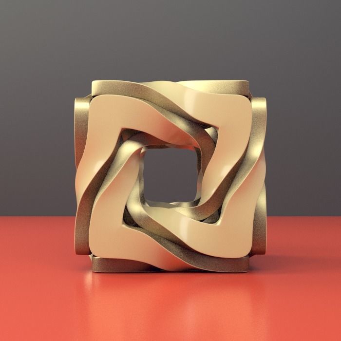 twisted cube 3D model_13