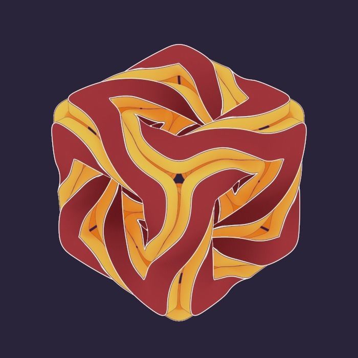 twisted cube 3D model_9