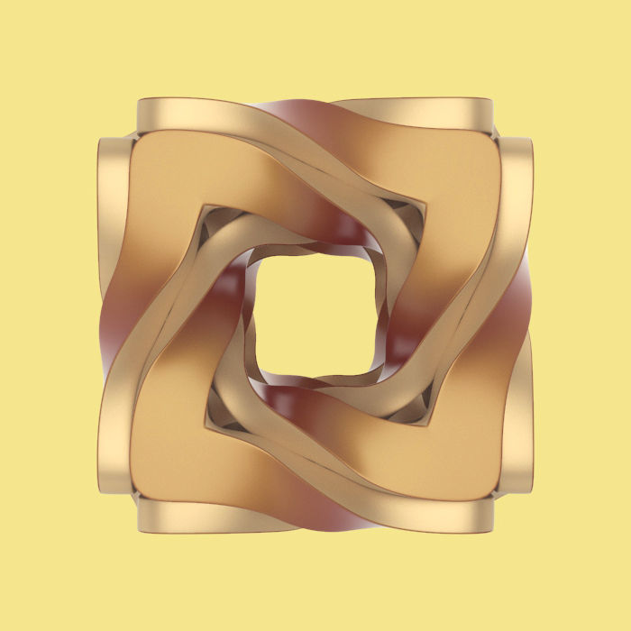 twisted cube 3D model_0