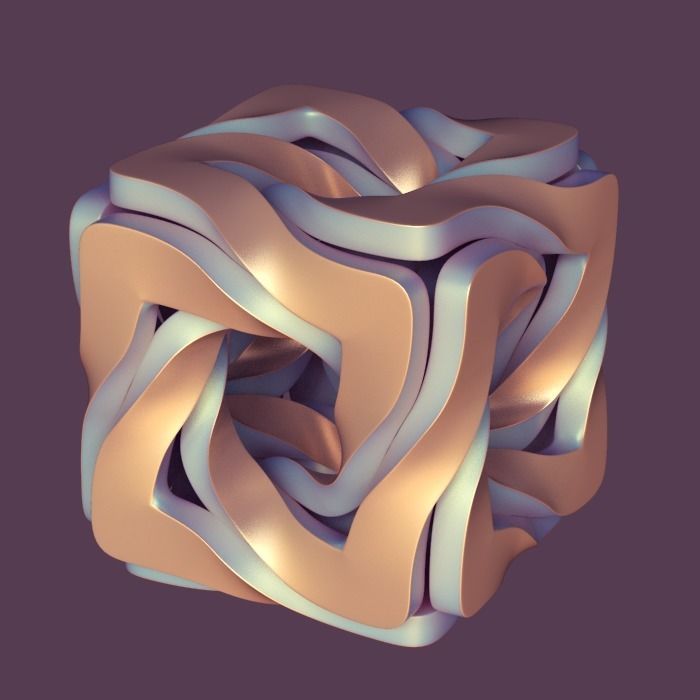 twisted cube 3D model_8
