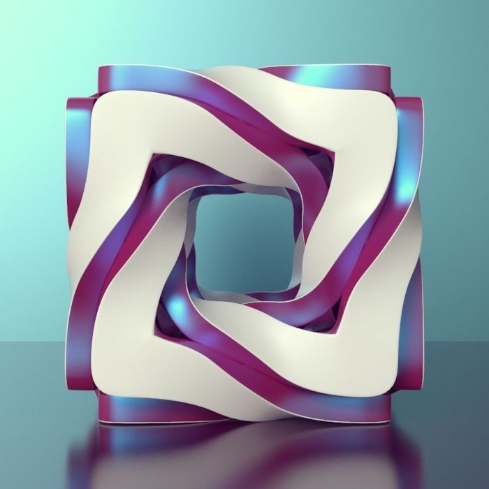 twisted cube 3D model_3
