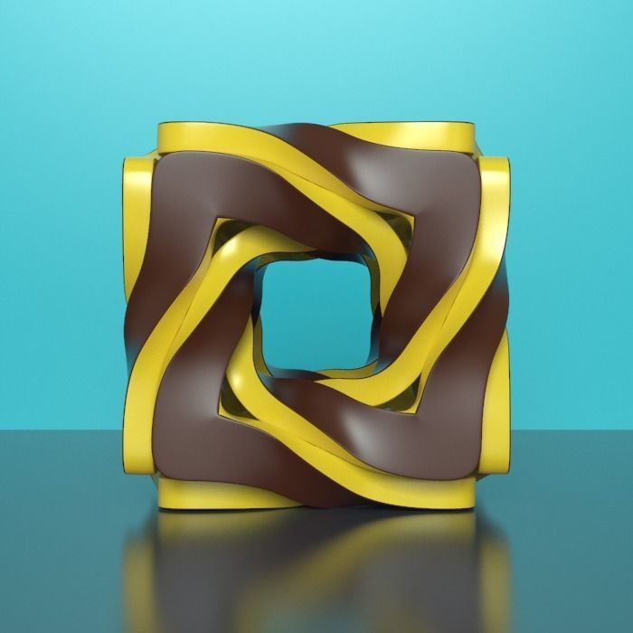 twisted cube 3D model_12