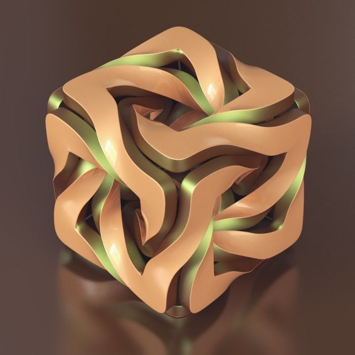 twisted cube 3D model_7