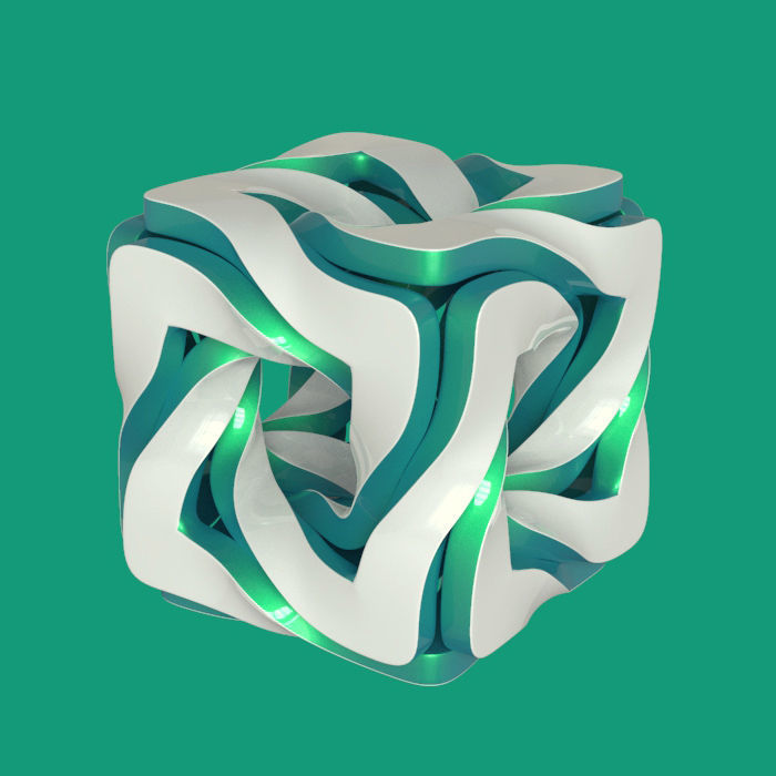 twisted cube 3D model_2