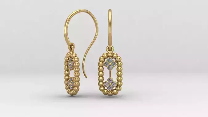 Lumpy Flowers Earring