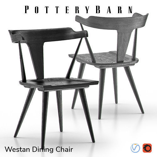 WESTAN Dining Chair Low-poly 3D model
