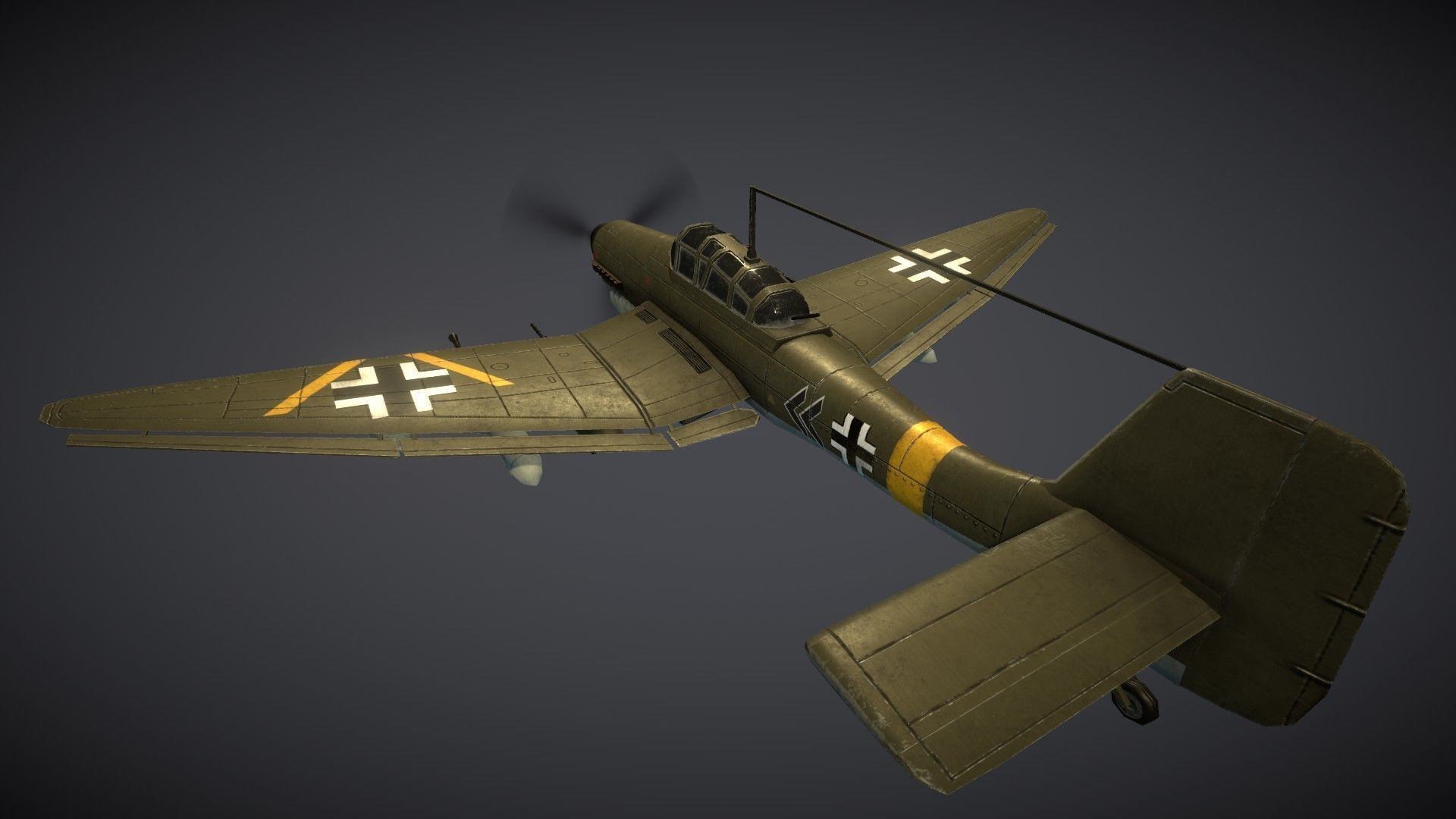 Junkers JU-87 Stuka Low-poly 3D model_27