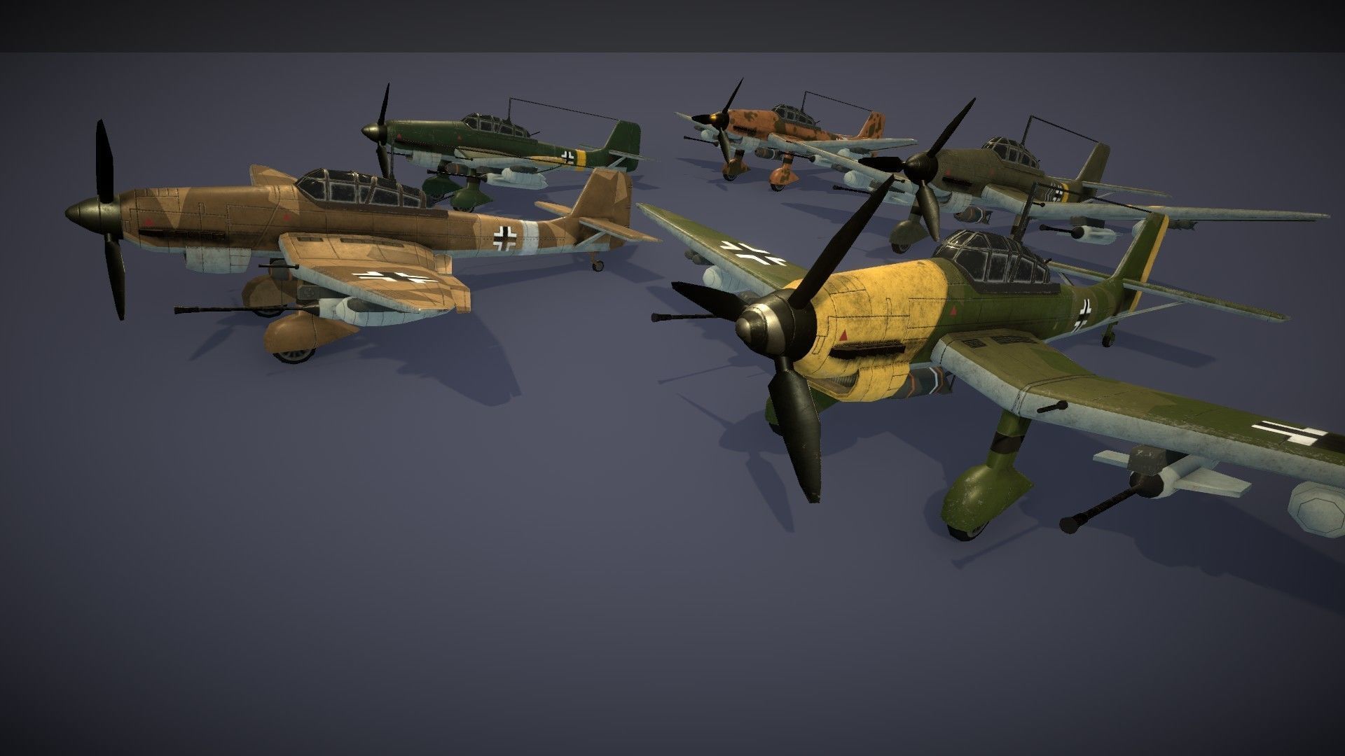 Junkers JU-87 Stuka Low-poly 3D model_26