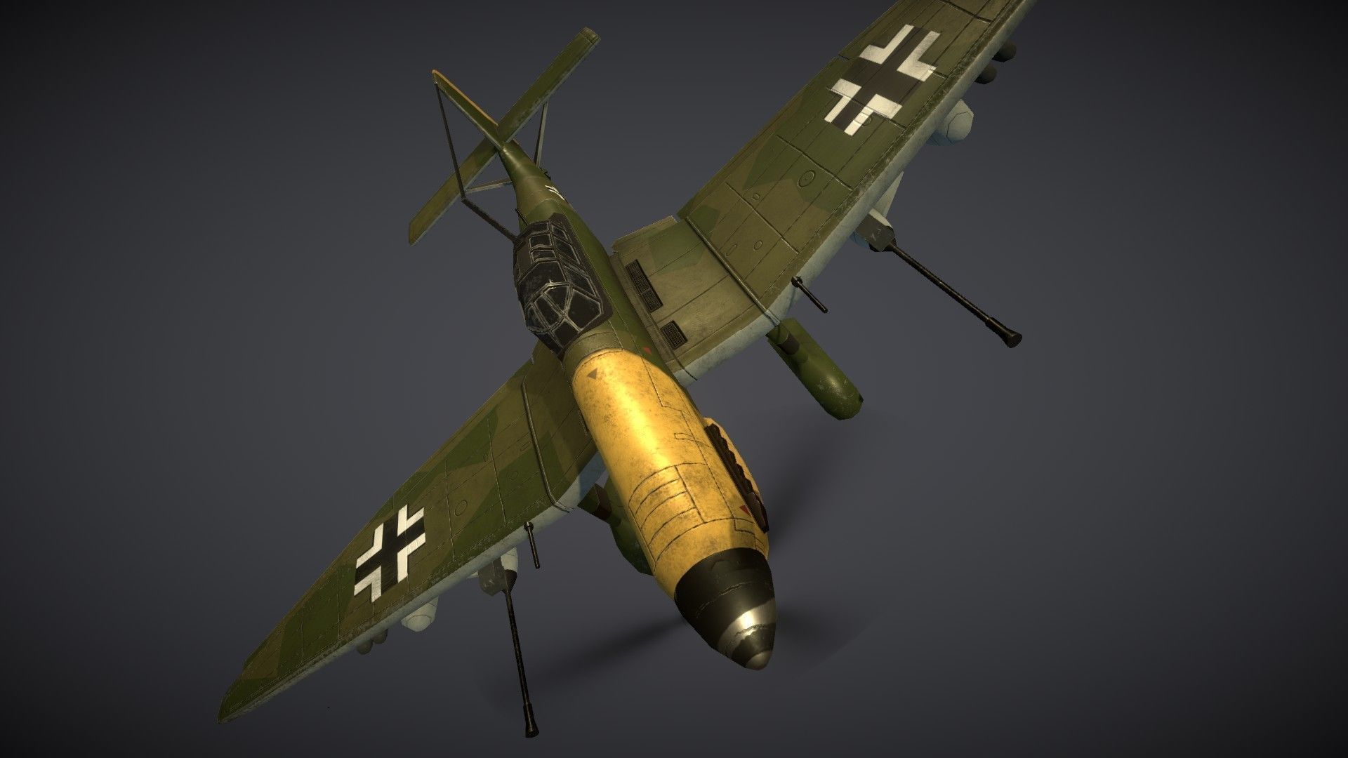 Junkers JU-87 Stuka Low-poly 3D model_7