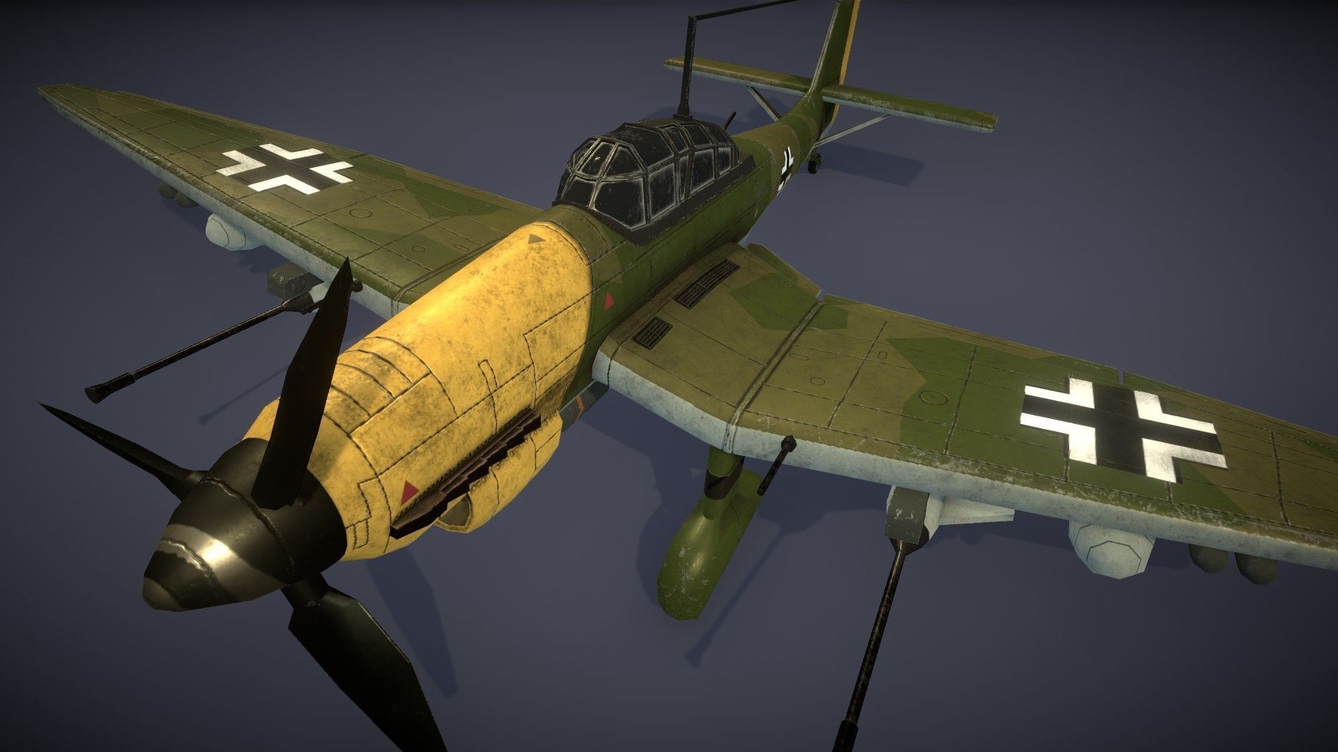 Junkers JU-87 Stuka Low-poly 3D model_11