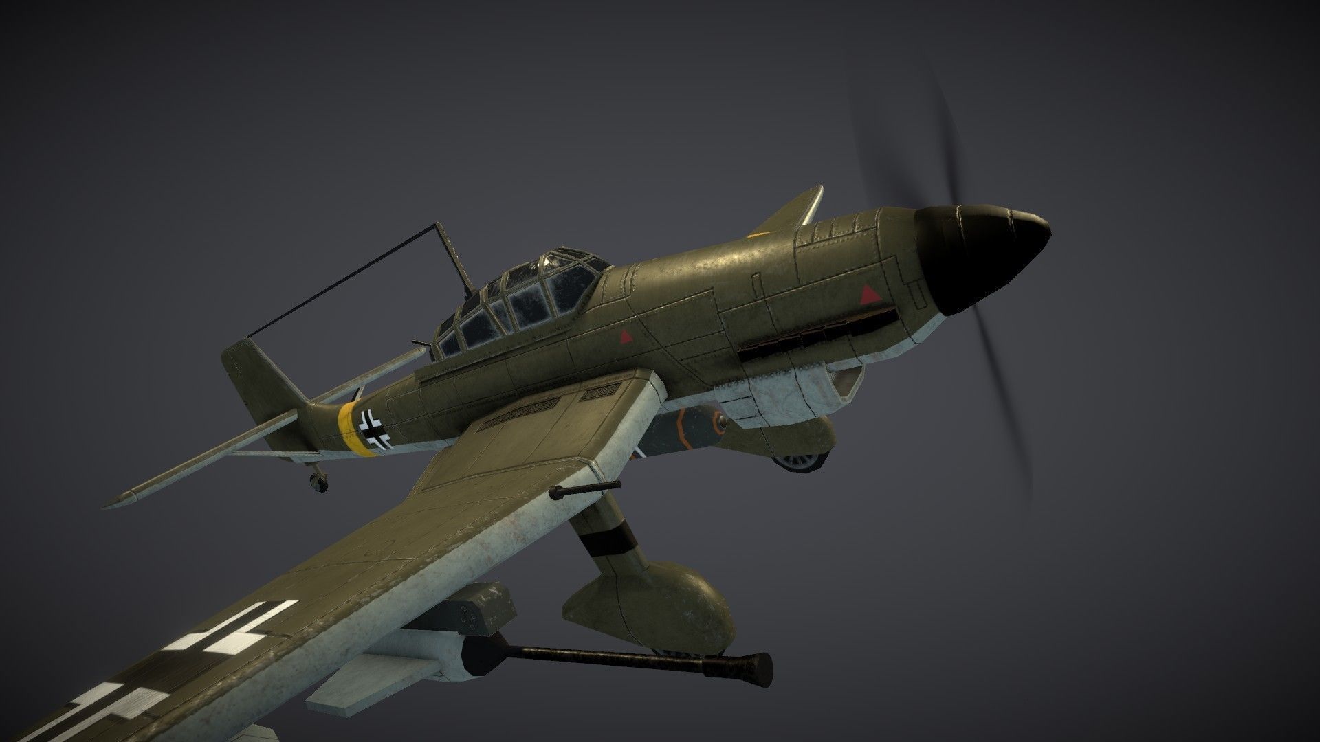 Junkers JU-87 Stuka Low-poly 3D model_8