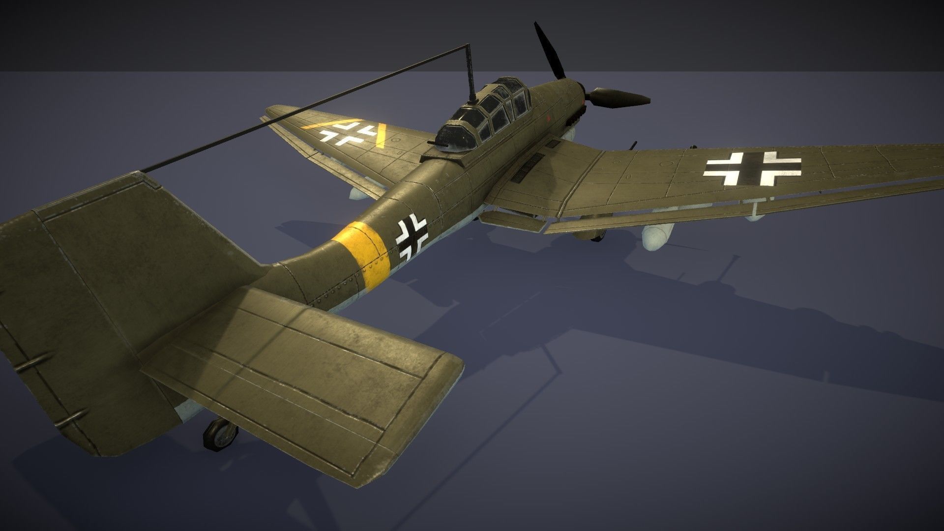 Junkers JU-87 Stuka Low-poly 3D model_9