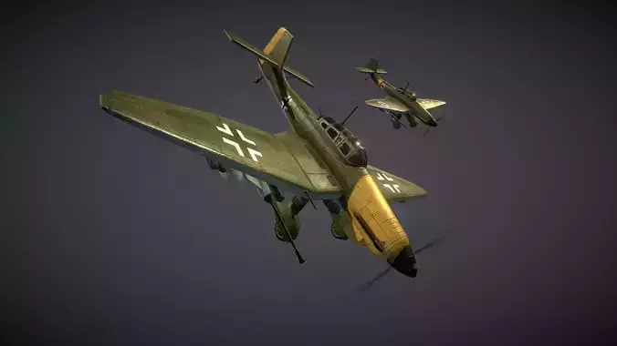 Junkers JU-87 Stuka Low-poly 3D model