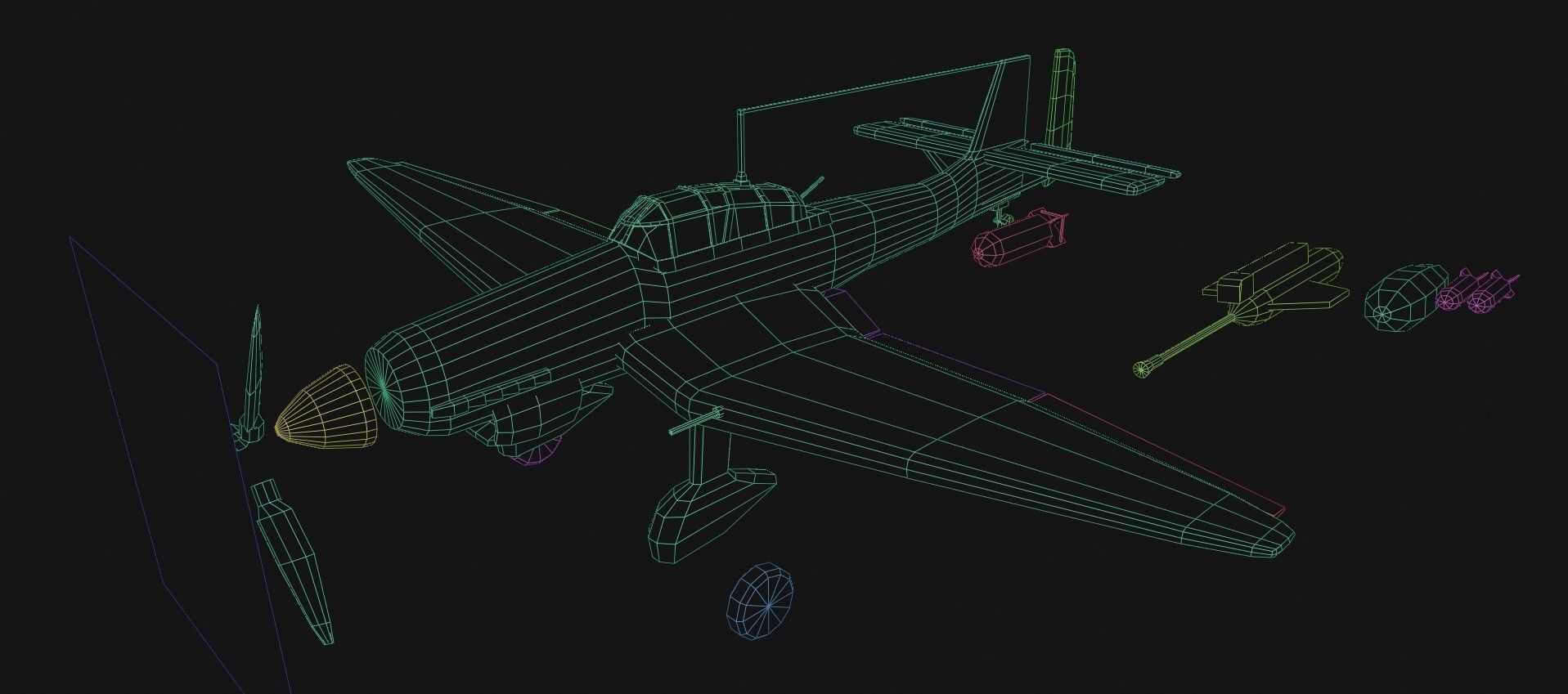 Junkers JU-87 Stuka Low-poly 3D model_21