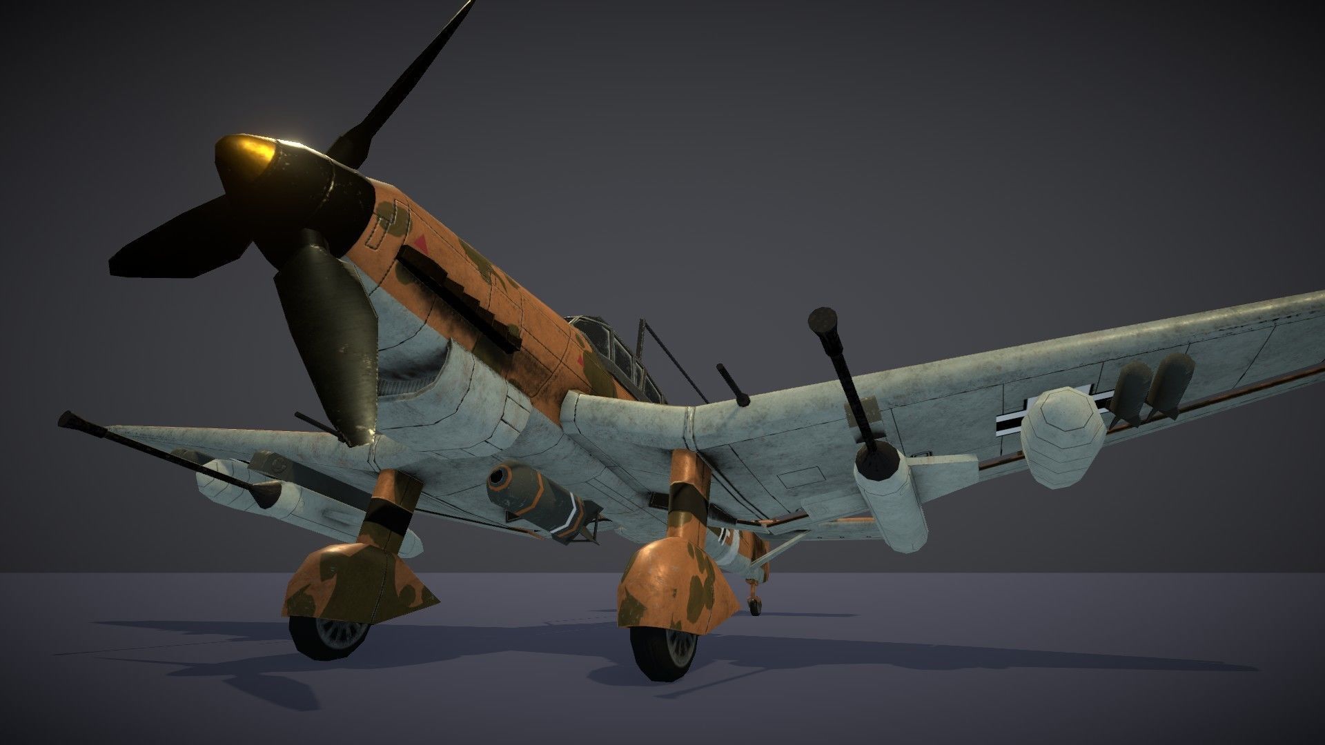 Junkers JU-87 Stuka Low-poly 3D model_13