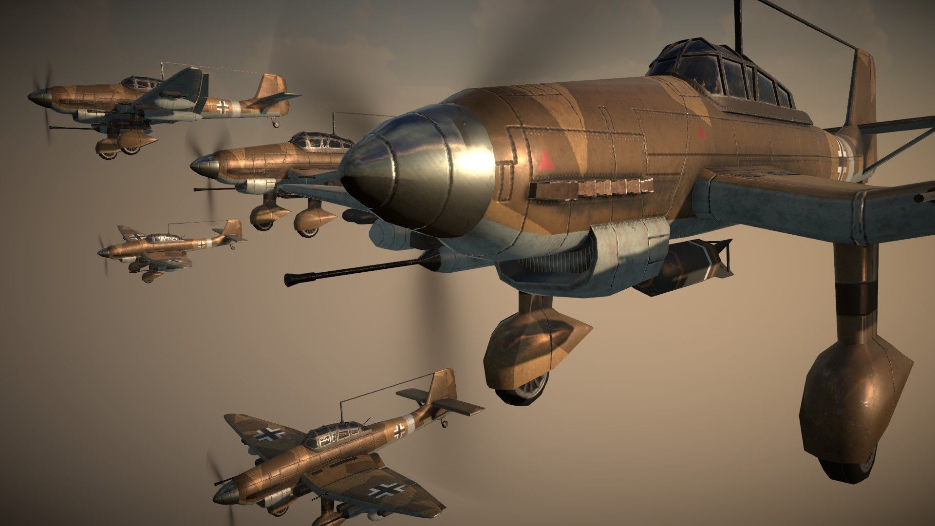 Junkers JU-87 Stuka Low-poly 3D model_17