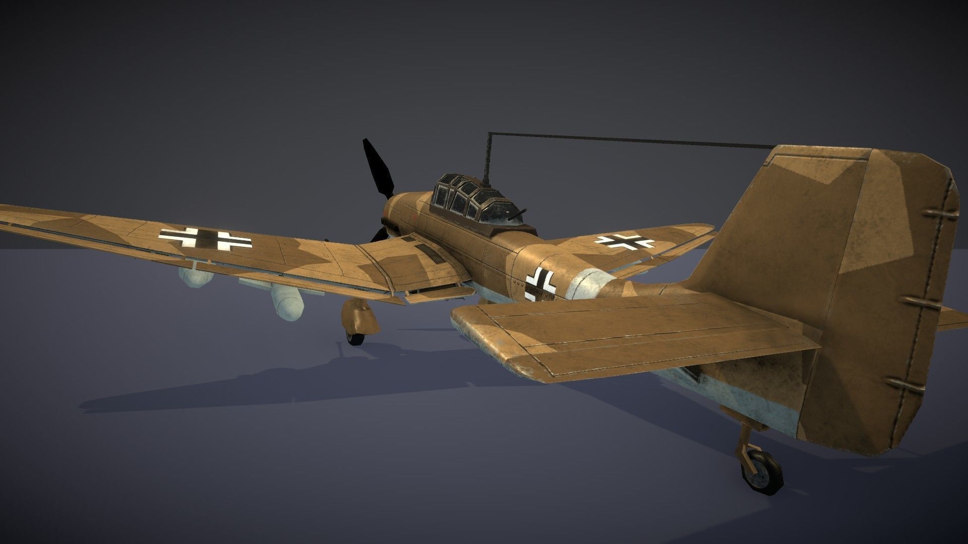 Junkers JU-87 Stuka Low-poly 3D model_14