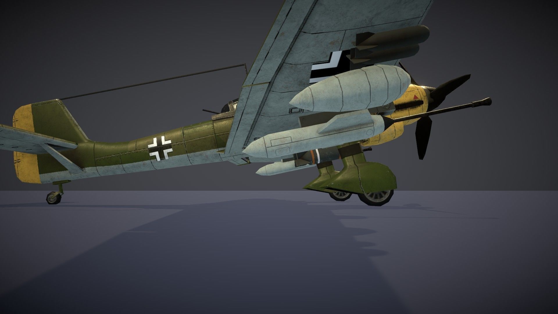 Junkers JU-87 Stuka Low-poly 3D model_10