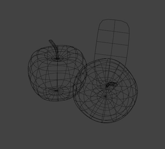 photo realistic rendered 3d apple  Low-poly 3D model_1