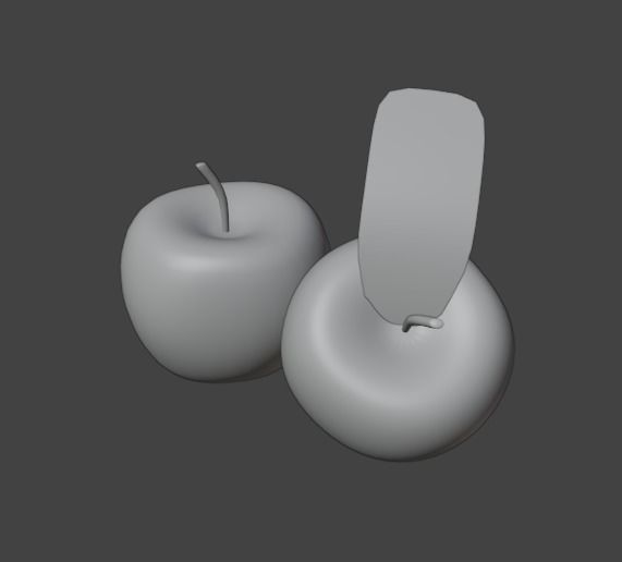 photo realistic rendered 3d apple  Low-poly 3D model_2