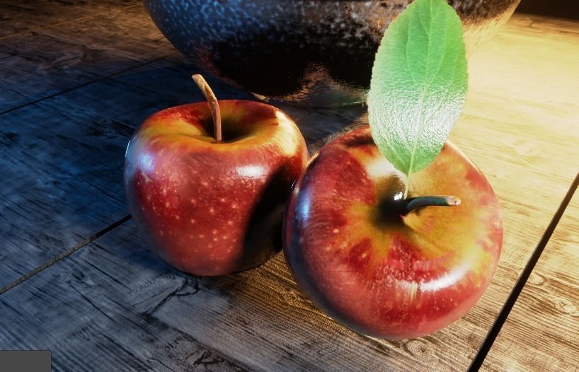 photo realistic rendered 3d apple  Low-poly 3D model_5