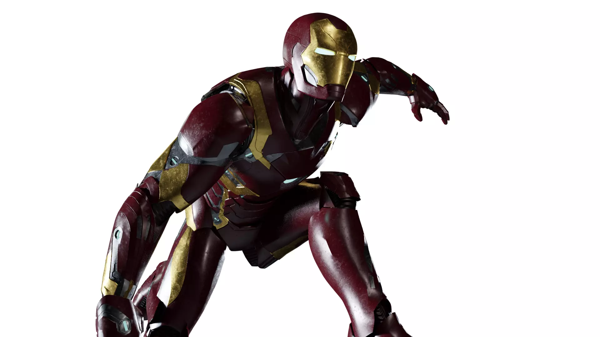 Iron Man Mark 46 Rigged Low-poly 3D model
