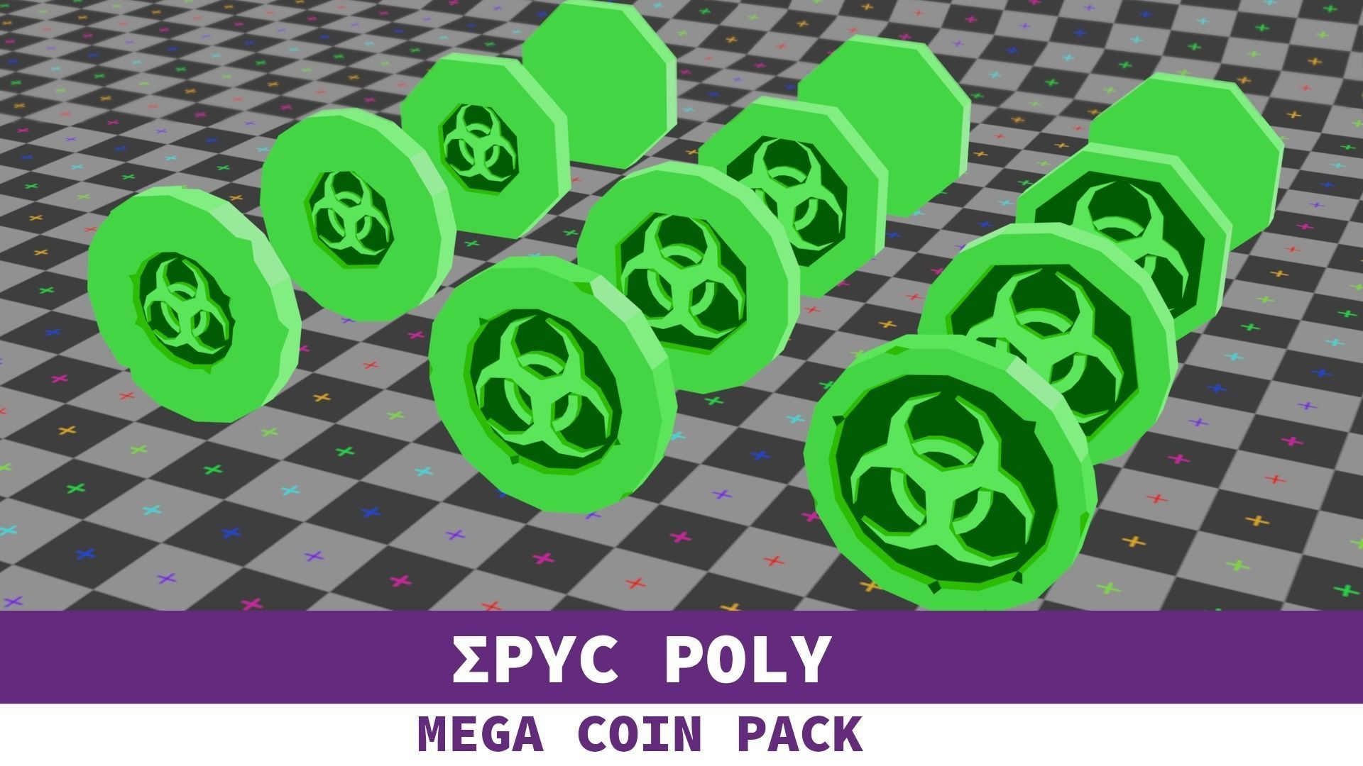EPIC POLY - Mega Coin Pack With Two Gifts Low-poly 3D model_70