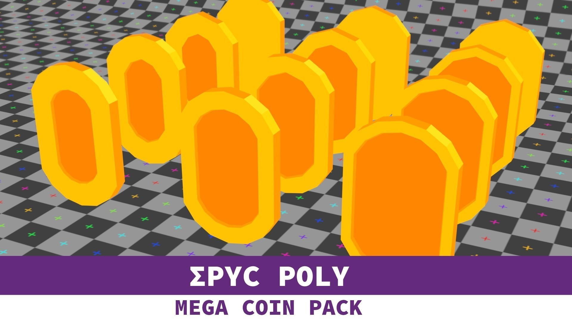 EPIC POLY - Mega Coin Pack With Two Gifts Low-poly 3D model_35