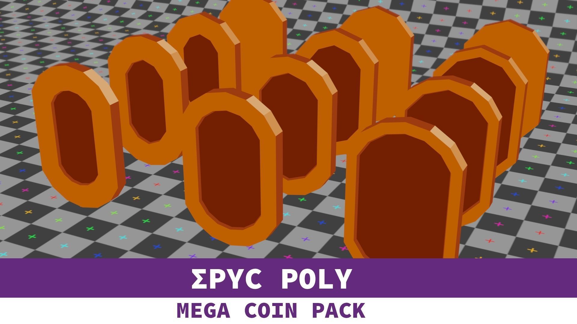 EPIC POLY - Mega Coin Pack With Two Gifts Low-poly 3D model_34
