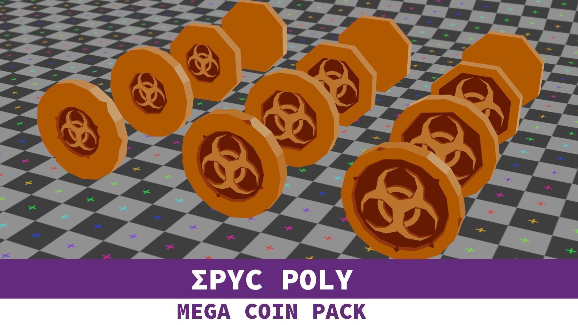 EPIC POLY - Mega Coin Pack With Two Gifts Low-poly 3D model_66