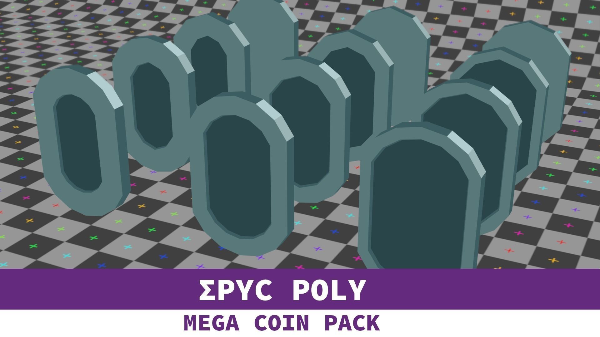 EPIC POLY - Mega Coin Pack With Two Gifts Low-poly 3D model_37