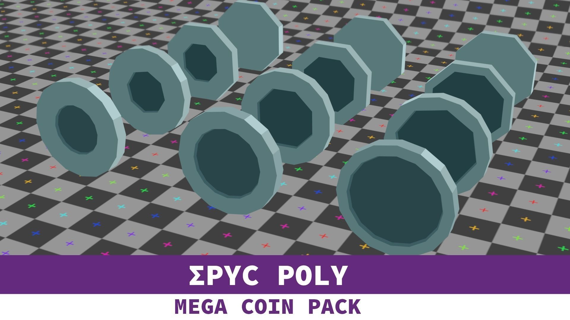 EPIC POLY - Mega Coin Pack With Two Gifts Low-poly 3D model_57