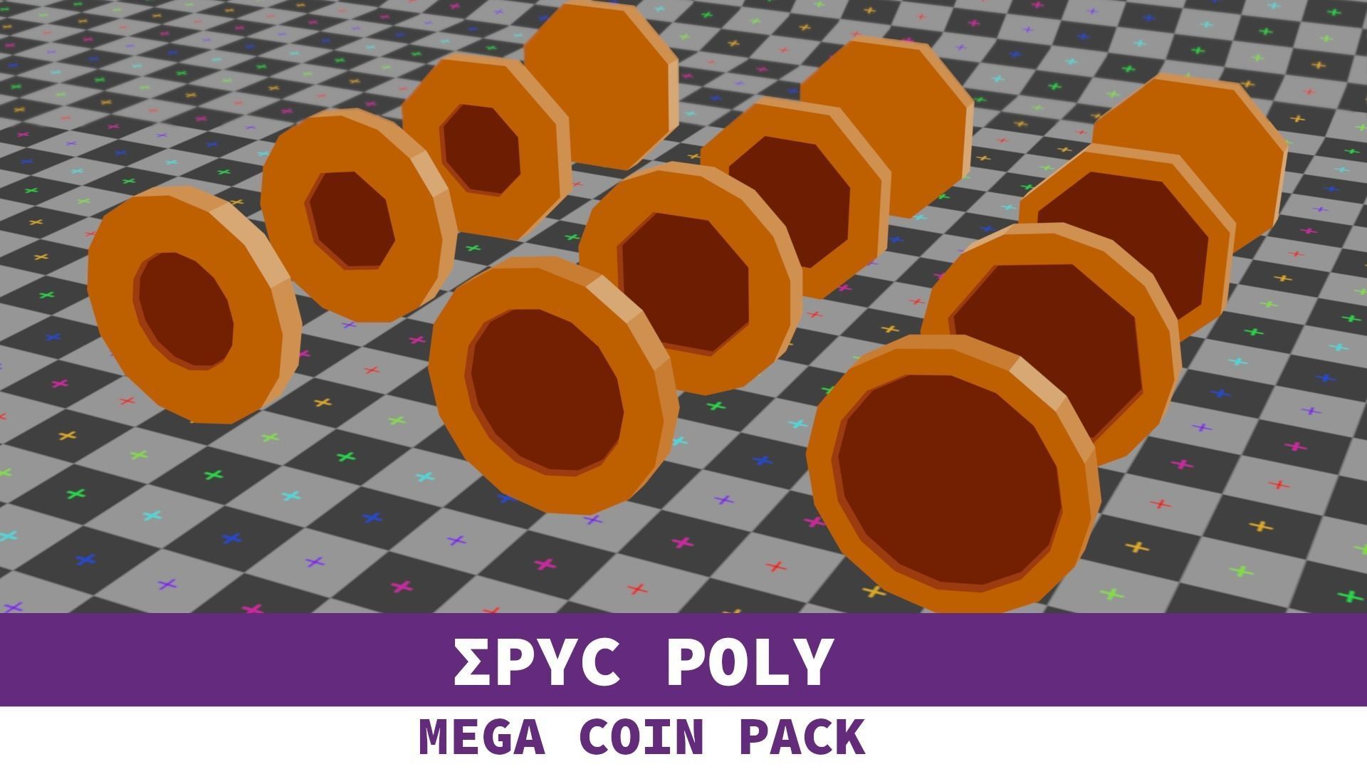 EPIC POLY - Mega Coin Pack With Two Gifts Low-poly 3D model_54