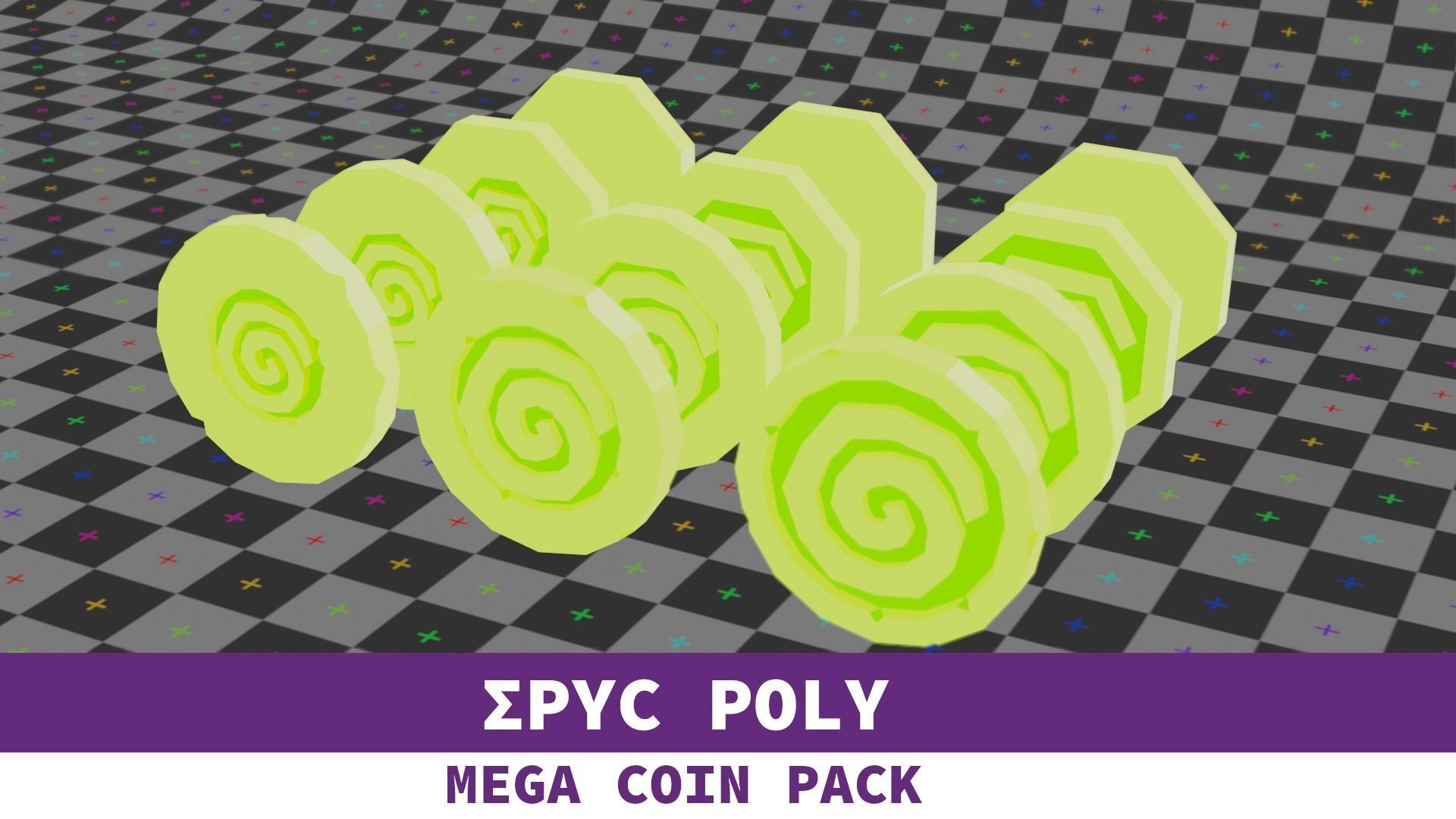 EPIC POLY - Mega Coin Pack With Two Gifts Low-poly 3D model_39