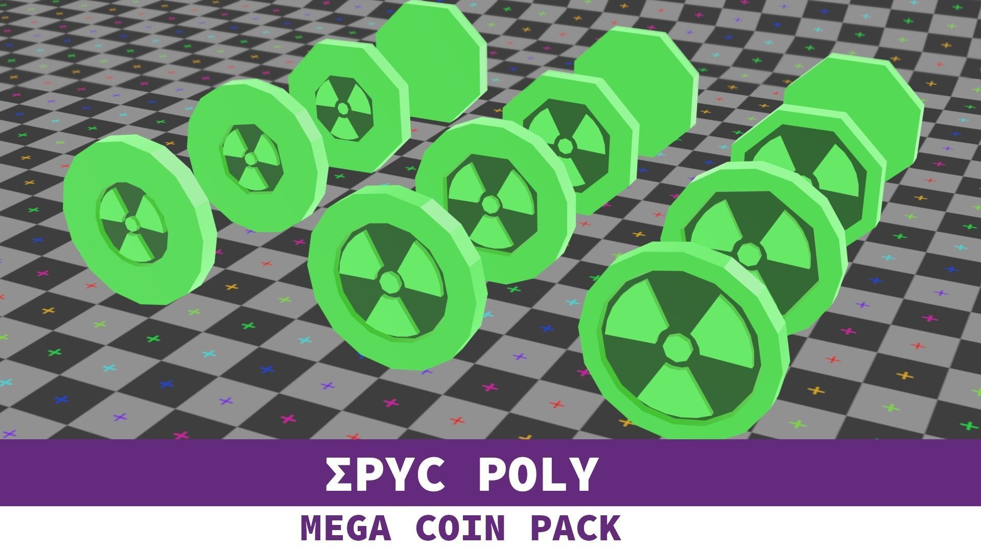 EPIC POLY - Mega Coin Pack With Two Gifts Low-poly 3D model_53