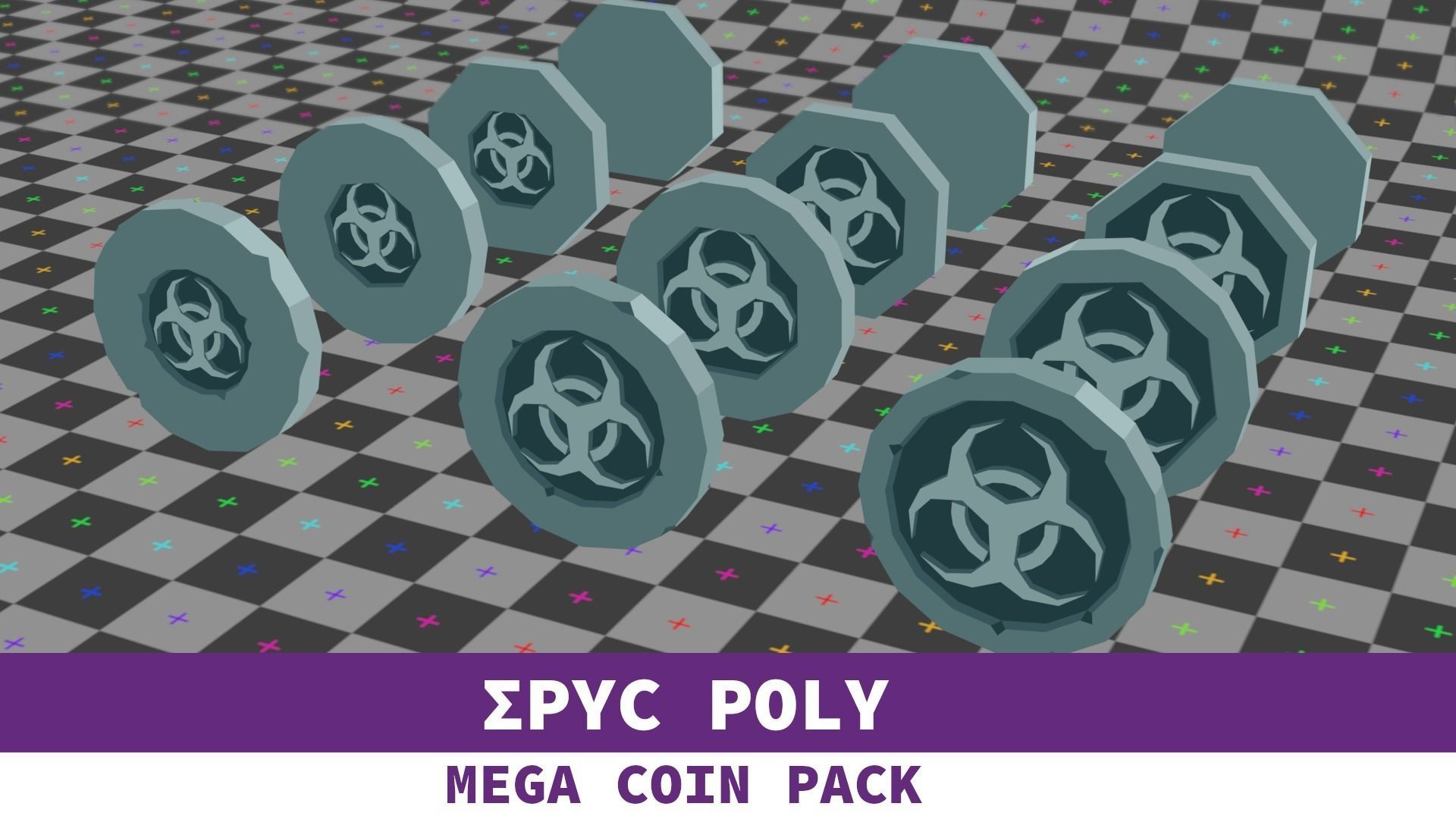 EPIC POLY - Mega Coin Pack With Two Gifts Low-poly 3D model_69