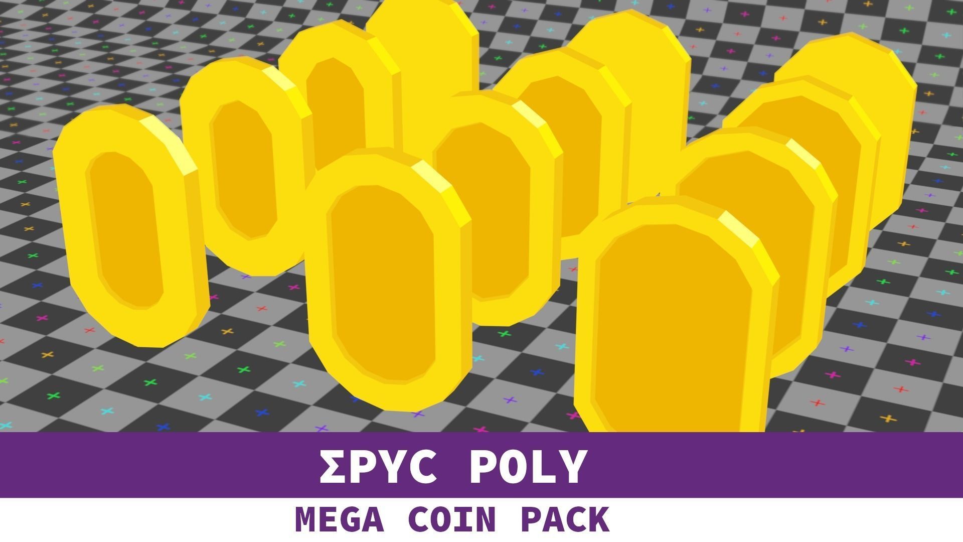 EPIC POLY - Mega Coin Pack With Two Gifts Low-poly 3D model_36